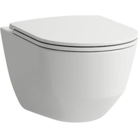 Pacchetto WC a incasso profondo da parete LAUFEN PRO KOMPAKT con sistema di scarico e fissaggi inclusi, sedile WC bianco