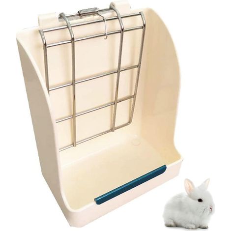 Mangeoire à Foin,Cadre en Herbe de Lapin Mangeoire à Foin,Mangeoire à Foin pour Chinchilla de Cochon d'Inde Cobaye,pour Lapin Gros Cochon d'Inde Chinchilla et Autres Petits Animaux(Blanc) (1/5)