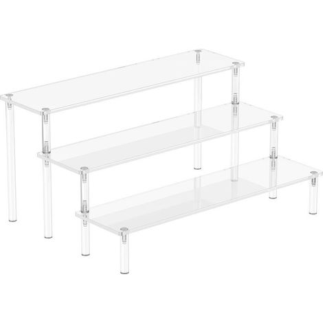 Présentoirs en acrylique, présentoir à parfums à 3 niveaux, grands supports pour figurines, étagères à desserts pour fêtes, support pour décoration et rangement (1/4)
