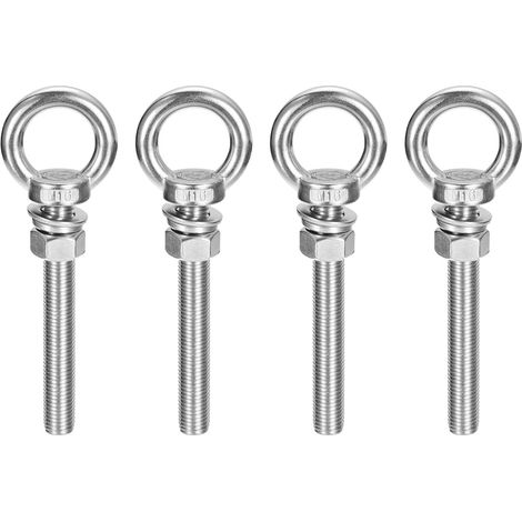 Boulon À Œil De Levage, 4 Ensembles Boulon À Œil M16 x 120mm Avec Écrou Rondelle 304 Acier Inoxydable Anneau De Levage À Épaulement Boulon À Œil Pour suspendu D'Article (1/5)