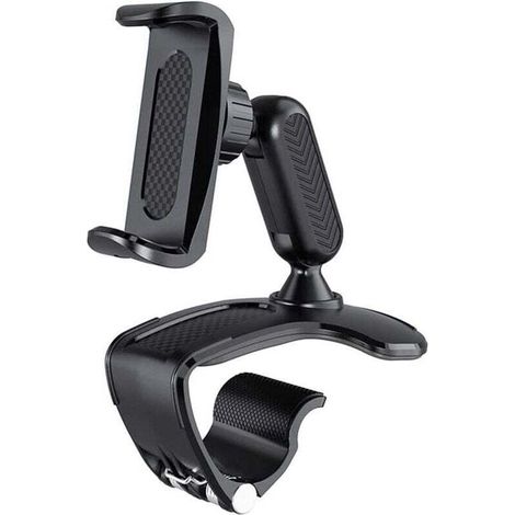 (Nero) Supporto multifunzionale per cellulare, compatibile con cruscotto GPS per auto e smartphone da 4 a 7 pollici. (1/4)