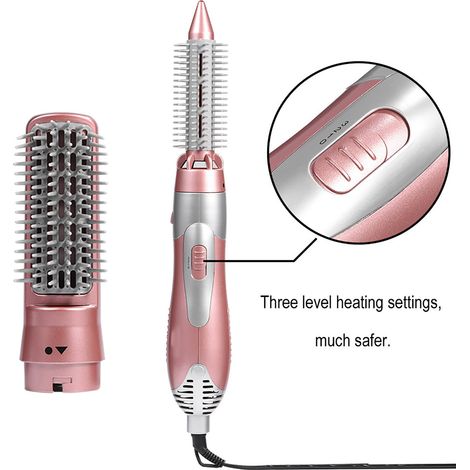 Brosse à cheveux 3 en 1 ionique automatique, sèche-cheveux, peigne à boucler et lisser (UE) (1/5)