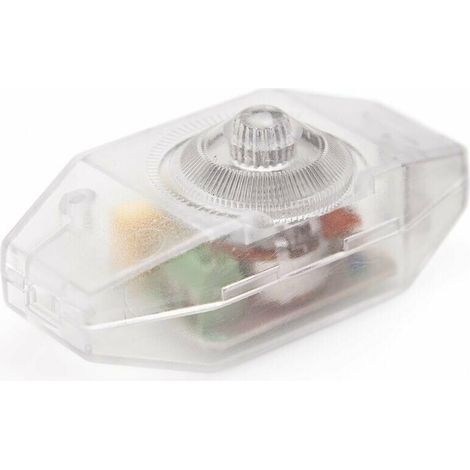 Dimmer LED (cavo) - da 1 a 60 W - Intensità variabile continua - Compatibile con lampadine a incandescenza - On/Off - Tensione da 220 a 230 V - Dimmer a cavo - T (1/4)