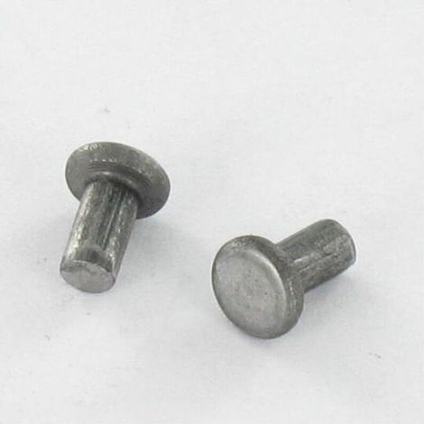 Rivet à frapper Tête plate 4X8 Acier brut - Rivet à frapper Tête plate 4X8 Acier brut (1/3)