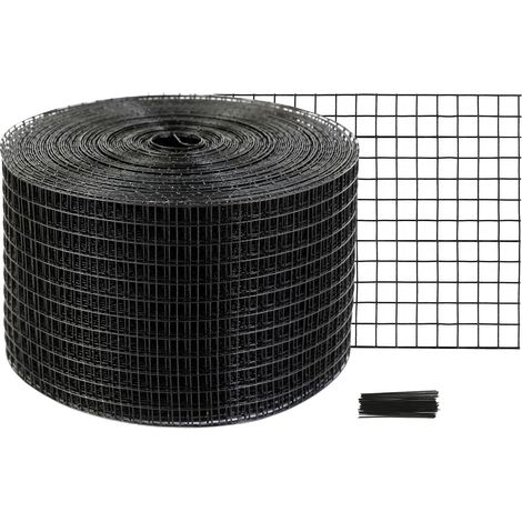 VEVOR Rotolo Griglia Protezione per Pannello Solare 20,3 cm x 30,5 m, Kit Rete Anti-Uccelli 50 Fascette Rivestimento in PVC Antiruggine Rete Metallica da 12,7 mm, Griglia Protezione Pannelli Solari (1/5)