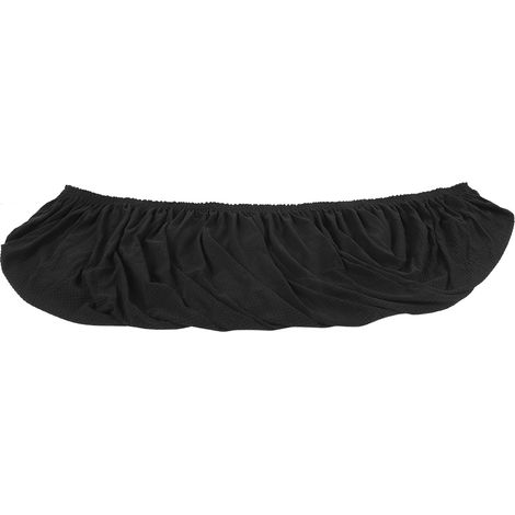 Housse de coussin extensible imperméable en polaire à carreaux, demi-housse, noire, pour canapé trois places (1/5)