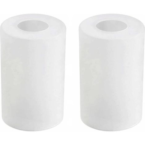 Lot de 2 abat-jours de rechange, cylindriques, couvercle de lumière, accessoire de plafonnier en verre, 9 x 14 cm (1/5)
