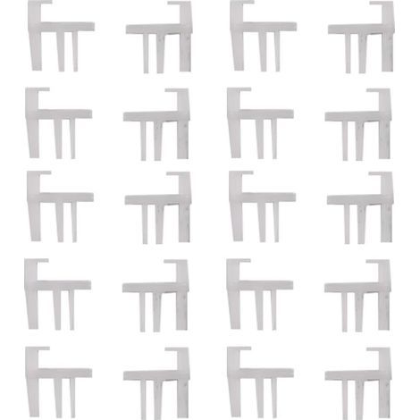 Set mit 10 Paar (20 Stück) weißen Endkappen für Ersatz-Fensterrollos, kompatibel mit Seitz Store 2000 Wohnmobil, Wohnwagen und Boot (1/5)