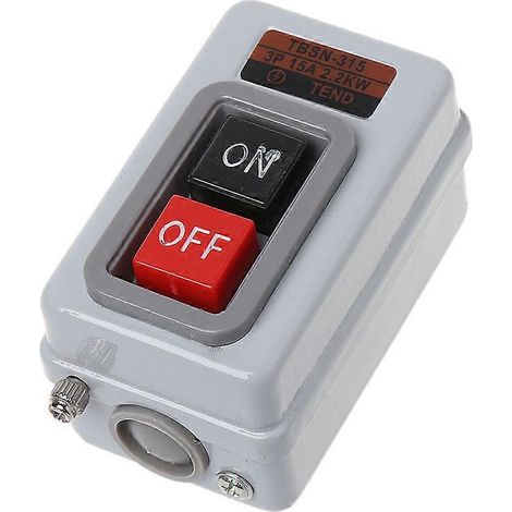 Interrupteur à bouton-poussoir triphasé autobloquant TBSN-315 AC 380 V 15 A 2,2 kW (1/5)