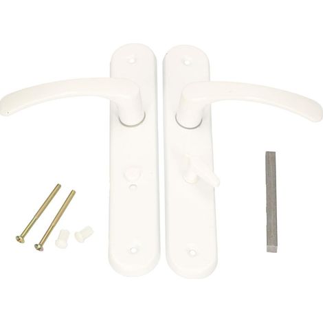 KOTARBAU Poignée de porte 72 mm gauche et droite pour WC Blanc Porte de Toilette Porte de Chambre Plaque Longue en Aluminium