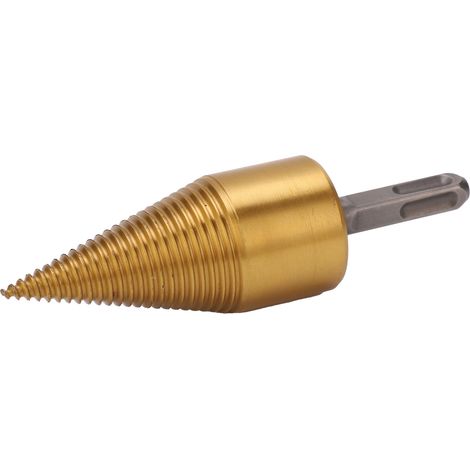 Fendeur de bûches à cône torsadé, foret à queue carrée, outil de fendage plaqué TiPlate 42 mm L