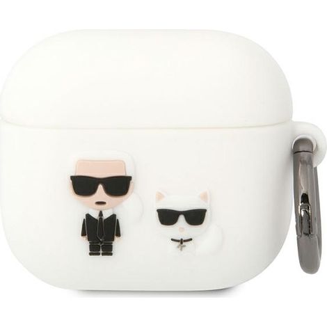 Karl Lagerfeld Silikonhülle für AirPods 3 Karl & Choupette Weiß (1/3)