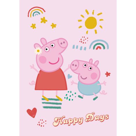 BRANDMAC PEPPA PIG HAPPY DAYS COUVERTURE POLAIRE POLYESTER 100 X 140 CM 1235002
