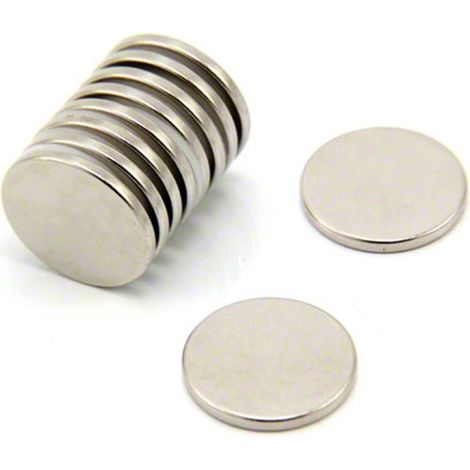 N35 Magnete Neodimio Per Arti, Mestieri, Produzione Di Modelli, Fai -Da -Te, Hobby E Imballaggi - 20mm Dia x 2mm Di Spessore - 2,3kg Di Tiro - Pacco Di 4