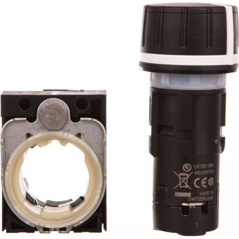 Potenciómetro compacto de 22 mm, 10 kΩ, 1 W, IP69(K), perilla de plástico negro con soporte de terminales de tornillo Sirius ACT 3SU1200-2PS10-1AA0