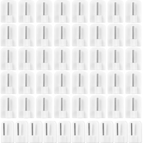 crochets de rideaux autocollants adhésifs pour fenêtre Sans perçage suspension d'extrémité en plastique (1/5)