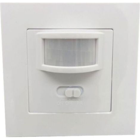 Interrupteur Mural Detecteur De Mouvement Encastré - 230 V - 50 Hz - Puissance 1-200 W LED - Hauteur Installation 100-180 Cm - IP20 - 1 Piece (1/4)