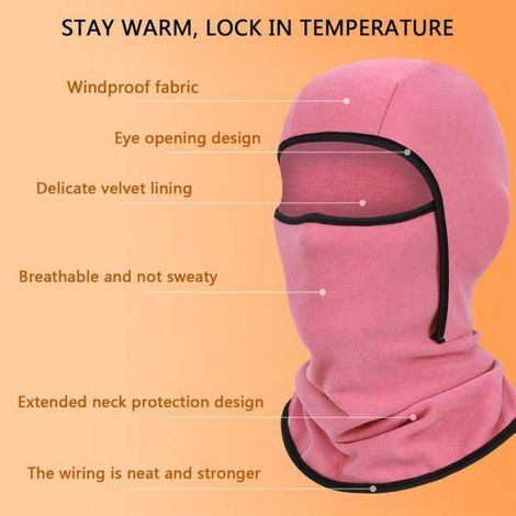 Masque de protection enfant en fleece anti-vent pour ski et vélo - Chaleur maximale et confort hivernal (1/4)