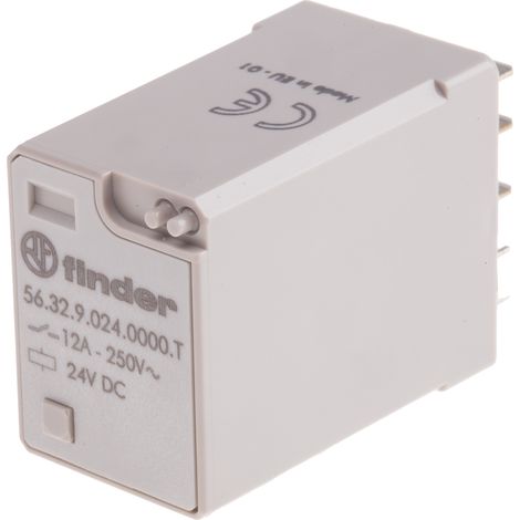 Relais de puissance Finder 56 Series, 2 RT, bobine 24V c.c. Enfichable 1.5W ( Prix pour 1 )