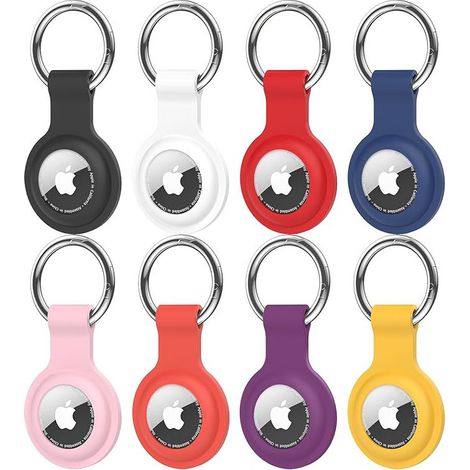 8er-Pack AirTag Schlüsselanhänger-Schutzhüllen, kompatibel mit AirTag GPS-Tracker-Lanyards der 1. und 2. Generation, geeignet für Kinder, Taschen und Gepäck. (1/5)