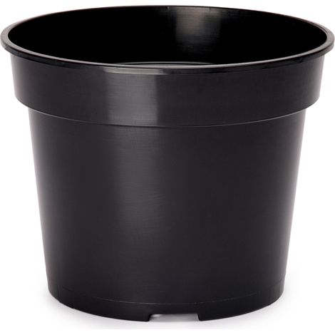 Garronda Blumentopf Kunststoff Pflanztopf rund Kräutertopf Anzuchttöpfe Blumentopf Schwarz für Innen und Aussen 21cm GD-0025 (Schwarz, ⌀ 21 cm H 16 cm)