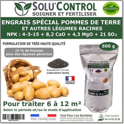 Engrais Spécial Pommes de terre et autres légumes racines, SoluControl - Sachet de 500g (1/4)