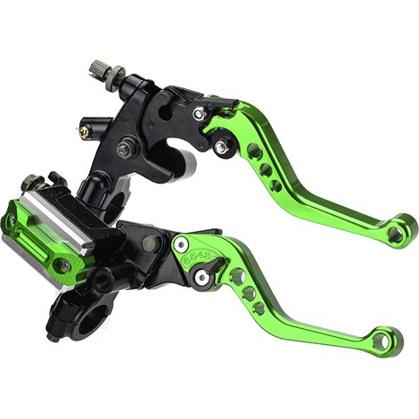 CNC-gefrästes Brems- und Kupplungshebelset für 7/8" (22 mm) Motorradlenker, links und rechts, kompatibel mit Straßenmotorrädern, Sportmotorrädern, Choppern, Cruisern und Café Racern. (1/5)