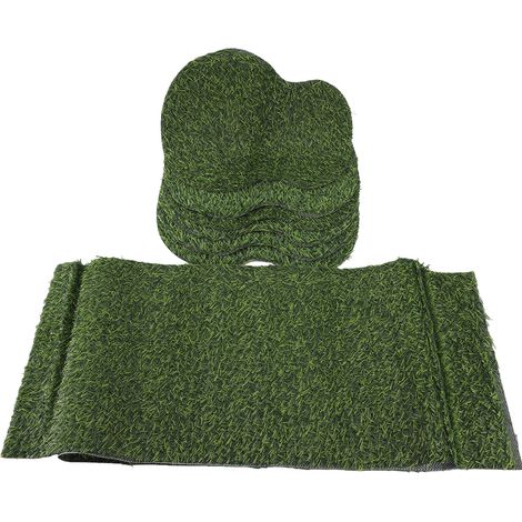 Chemin de table et sets de table en gazon artificiel vert réaliste pour une décoration de fête sur le thème du sport (1/5)
