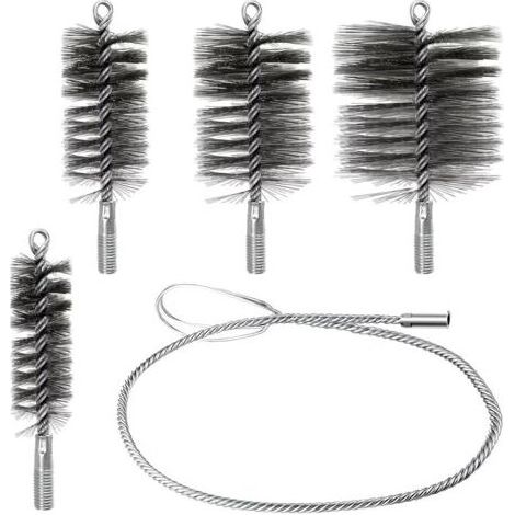 4 pièces Kit de Hérisson Ramonage, Kit Nettoyage Gaine Souple, Comprend des Brosses de 30/50/80/150mm (1/5)
