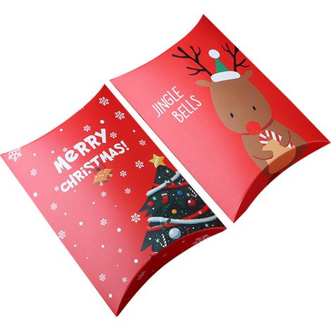 Boîte de noël 30 pièces, petite boîte à oreiller cadeau, boîte à bijoux et bonbons, cadeaux de fête de noël YMYNY (1/5)