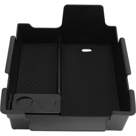 Boîte de rangement pour accoudoir de console centrale de voiture, plateau noir avec tapis en caoutchouc et porte-monnaie, remplacement pour Explore 2013-2019 (1/5)