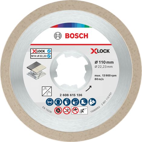 Bosch X-LOCK Standard Ceramic diamond cutting disc 110x22.23x1.6x7.5 2608615136