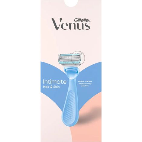 Gillette Venus für den Intimbereich Systemklingen 5er + Handstück Mehrwegrasierer inkl. Ersatzklingen 1 Stück