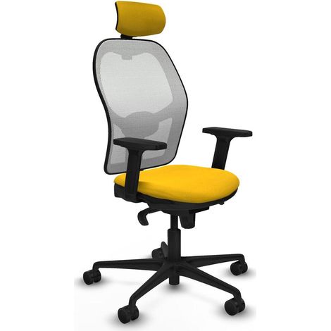 Piqueras et Crespo 2D036N2 Chaise de bureau jaune confortable (1/3)
