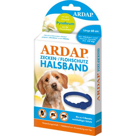 ARDAP Zecken- und Flohhalsband für Hunde bis 10 kg 60 cm (1/4)