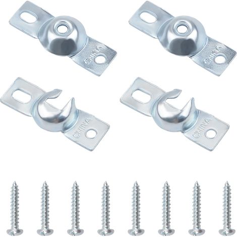 Lot de 2 supports pour abat-jours roulants en métal pour fenêtre à l'intérieur avec vis pour kit de réparation de store (montage intérieur) (1/5)