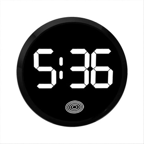 Horloge intérieure de voiture, montre de voiture, horloge numérique tactile lumineuse ronde en alliage (1/5)