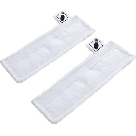 serpillières en microfibres, compatibles avec le suceur de sol pour nettoyeurs vapeur Kärcher SC lingettes en microfibres, avec système auto-agrippant et sangle de base, 2 pièces (1/5)