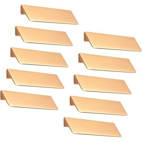 10 Pièces 128mm Entraxe Boutons de portes Cuisine Armoire Porte Poignées Placard Tiroir Chambre Meubles Tirer, Alliage D'aluminium, Avec des Vis, Or