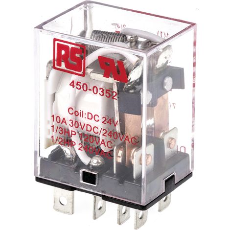 RS PRO Relais sans accrochage 2 RT, bobine 24V c.c. Enfichable 900mW ( Prix pour 1 )