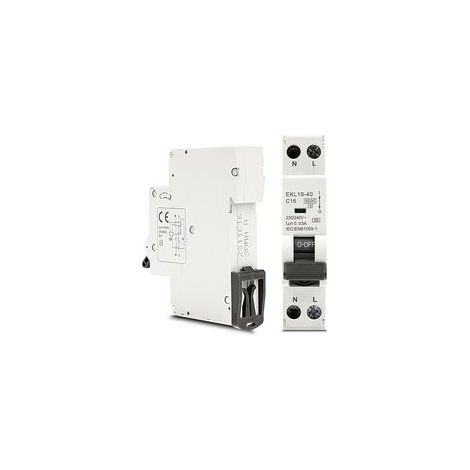 Disjoncteur Différentiel 30 mA 16A 230VCA RCCB Disjoncteurs Électriques Interrupteur Differentiel Type A 1P+N 18 (EKL19-40) (1/5)