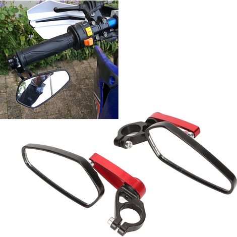 (Exklusiv in Mexiko erhältlich) CFMoto Motorradzubehör: Lenkerhörnchen, Spiegel, Rückspiegel für Elektrofahrzeuge, Lenkerspiegel aus Aluminiumlegierung, rot-weißes Glas (1/5)