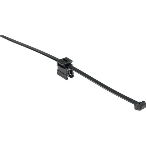 HellermannTyton 156-01153 T50ROSEC4B-PA66W-BK (100) Serre-câble avec clip 200 mm 4.6 mm noir 100 pc(s)