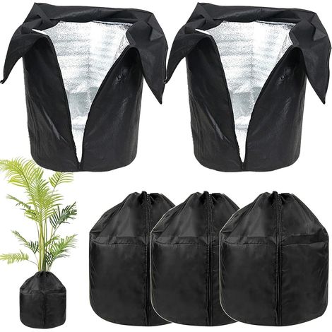 5 Stück Winterschutztopf für Pflanzen – Frostschutzhülle für Winterpflanzen  Blumentopf-Schutztasche  Frostsichere Winter-Topfpflanzenabdeckung