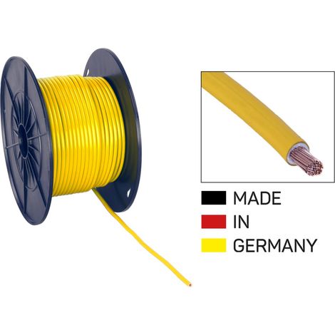 Cable alimentation FLY 4.0mm2 bobine jaune 50 m