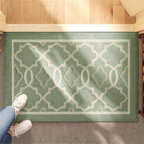 Tapis d'extérieur - tapis d'entrée - tapis extérieur - tapis de porte lavables - tapis d'entrée antidérapants et absorbants - tapis de porte - tapis de sol - convient aux maisons, garages, cuisines et (1/5)
