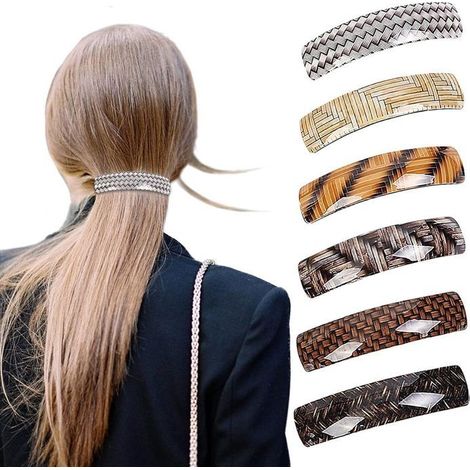 Set mit 6 automatischen Haarklammern für feines bis mitteldickes Haar, Vintage-Haaraccessoires für Frauen. (1/5)