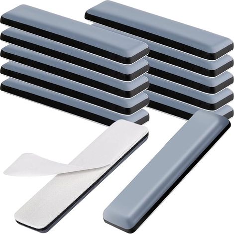 12 Pièces Patins de Meubles Autocollants en téflon 19 x 70 mm Protection pour parquet carrelage stratifié Glissement Silencieux Protection Anti-Rayures pour chaises canapés Meubles