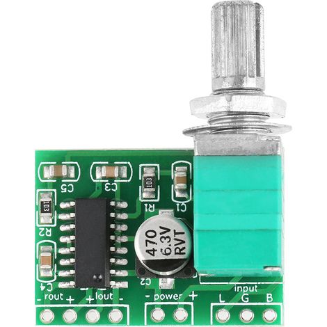 PAM8403 5V Miniatur-Digitalverstärkerplatine mit Schaltpotentiometer, USB-Stromversorgung und Audioeffekten (1/5)
