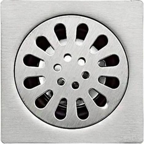 Siphon De Sol en Acier Inoxydable Épais Drain De Douche Carré Anti-Odeur pour Salle De Bain1010 (1/5)